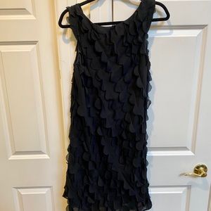 Diane Von Furstenberg Black Ruffle Dress